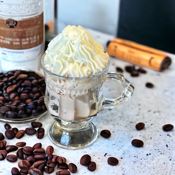 ⚠️SALE Candle // Coffee & Whipped Cream Coffee Scented Candle SEND OFFERS🥳 - Picture 2 of 6